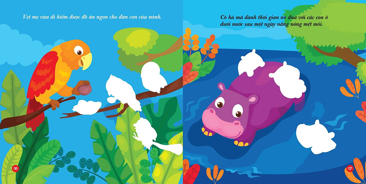 bộ bóc dán hình phát triển iq-eq-cq - animal sticker - động vật đáng yêu 2