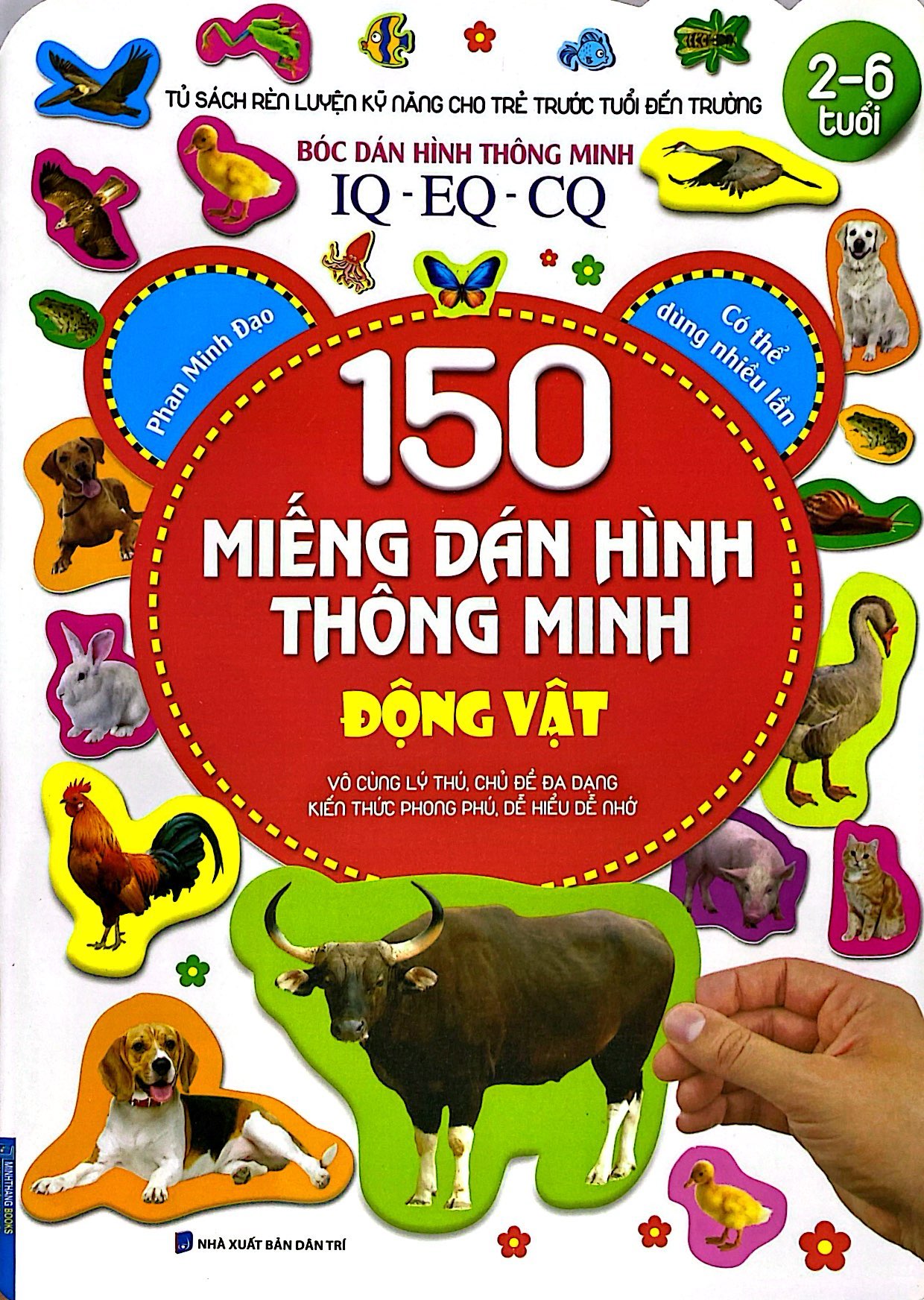 bộ bóc dán hình thông minh iq-eq-cq - 150 miếng dán hình thông minh - động vật (tái bản)