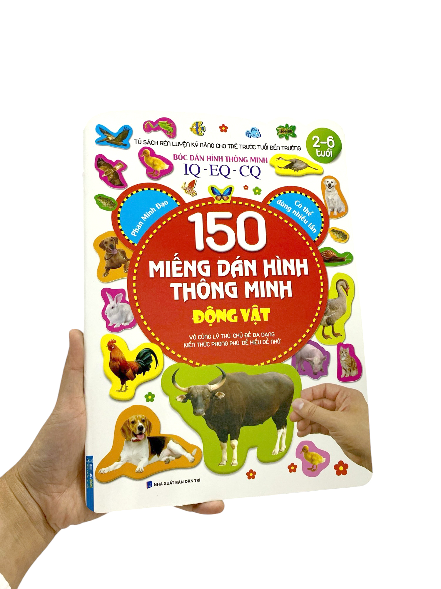 bộ bóc dán hình thông minh iq-eq-cq - 150 miếng dán hình thông minh - động vật (tái bản)