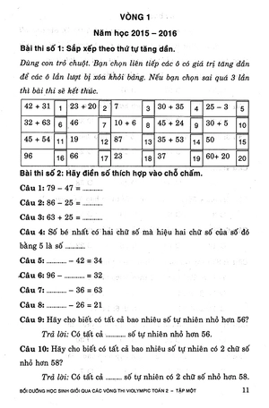 bộ bồi dưỡng học sinh giỏi qua các vòng thi violympic toán 2 - tập 1