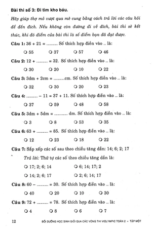 bộ bồi dưỡng học sinh giỏi qua các vòng thi violympic toán 2 - tập 1