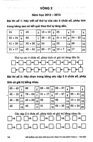 bộ bồi dưỡng học sinh giỏi qua các vòng thi violympic toán 2 - tập 1