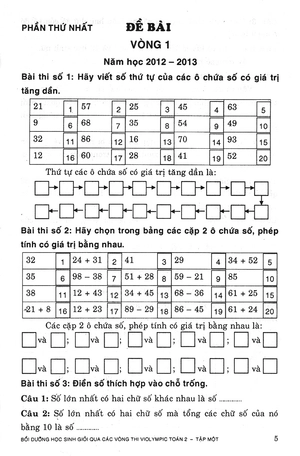 bộ bồi dưỡng học sinh giỏi qua các vòng thi violympic toán 2 - tập 1