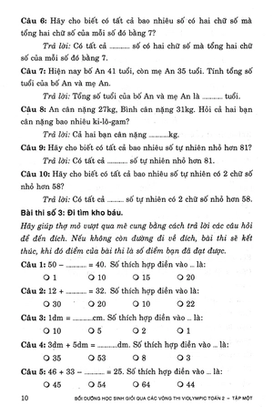 bộ bồi dưỡng học sinh giỏi qua các vòng thi violympic toán 2 - tập 1