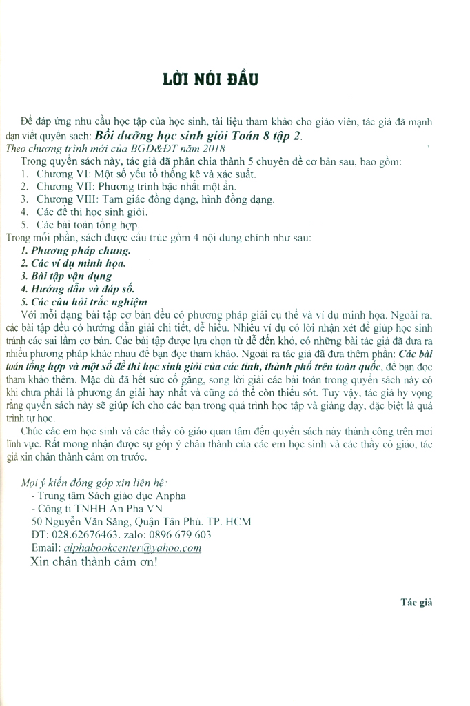 bộ bồi dưỡng học sinh giỏi toán 8 - tập 2