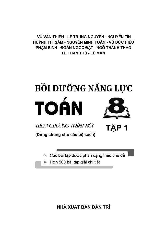 Bo
						
										
										Boi Duong Nang Luc Toan 8 - Tap 1