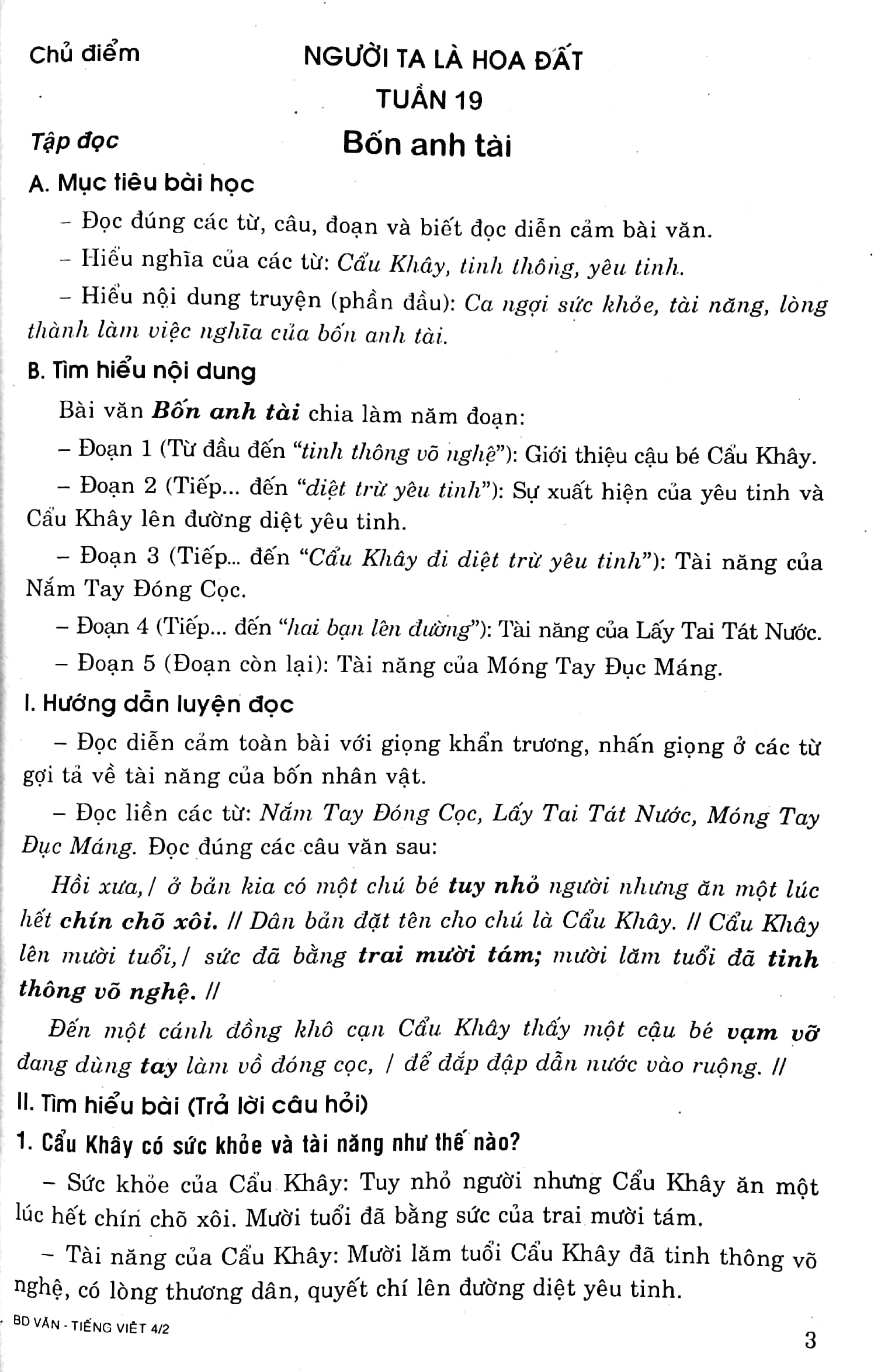 bộ bồi dưỡng văn - tiếng việt 4 - tập hai (tài liệu dành cho giáo viên, phụ huynh và học sinh)