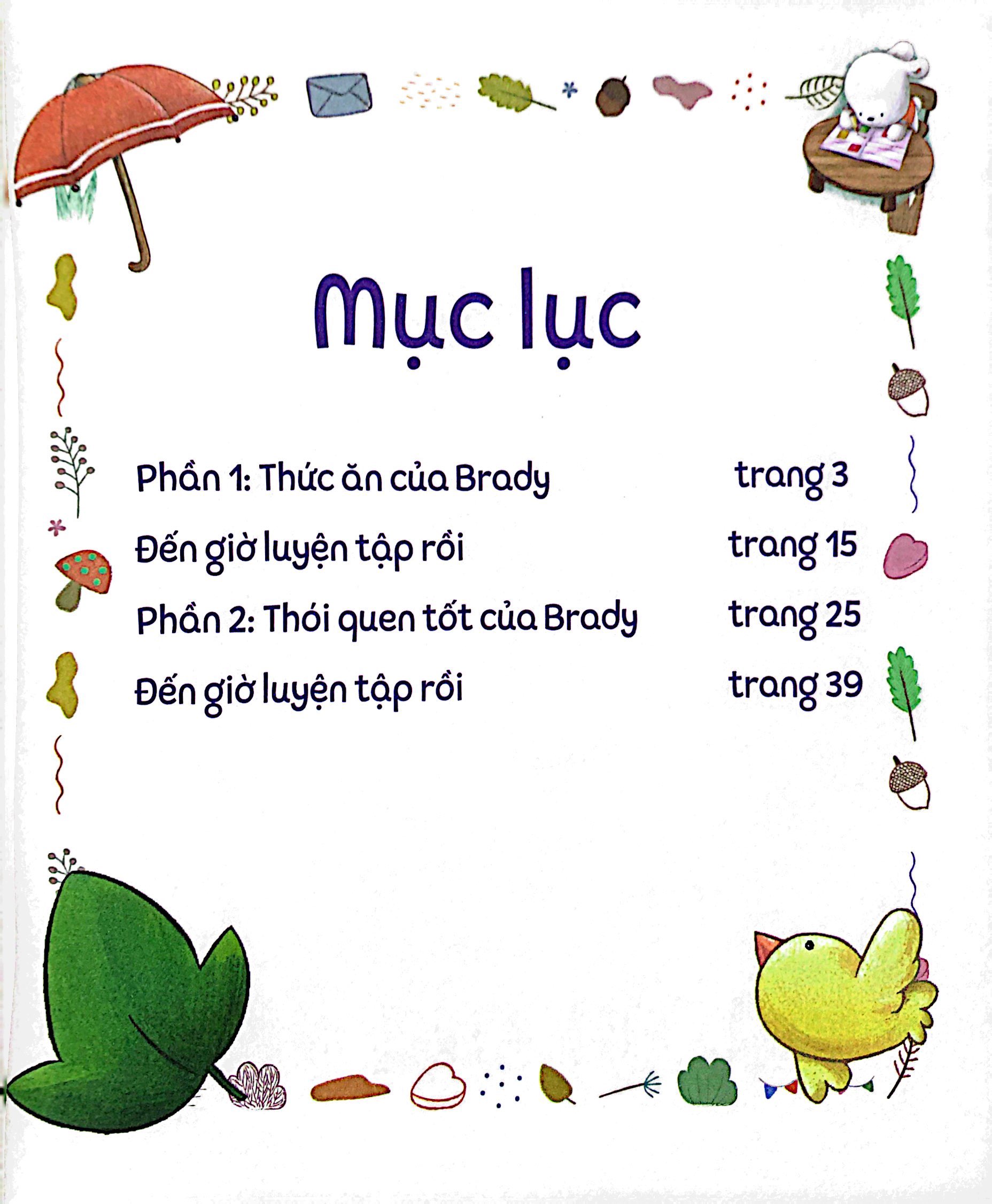 bộ brady siêu đỉnh - 365 ngày phát triển trí tuệ - level 1 - thức ăn và thói quen tốt