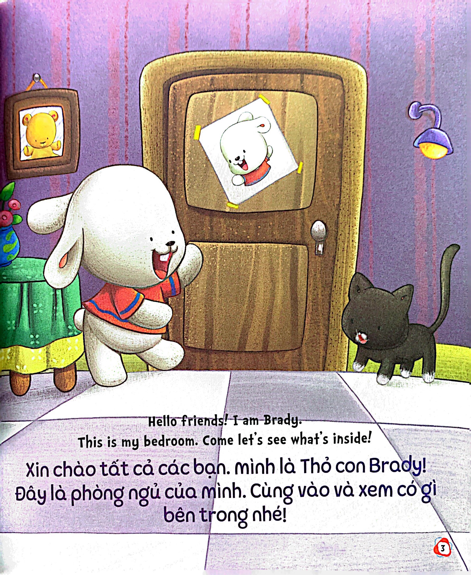 bộ brady siêu đỉnh - 365 ngày phát triển trí tuệ - level 2 - phòng ngủ và phòng tắm