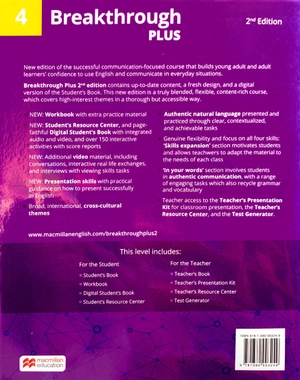 bộ breakthrough plus 2nd edition level 4 workbook pack