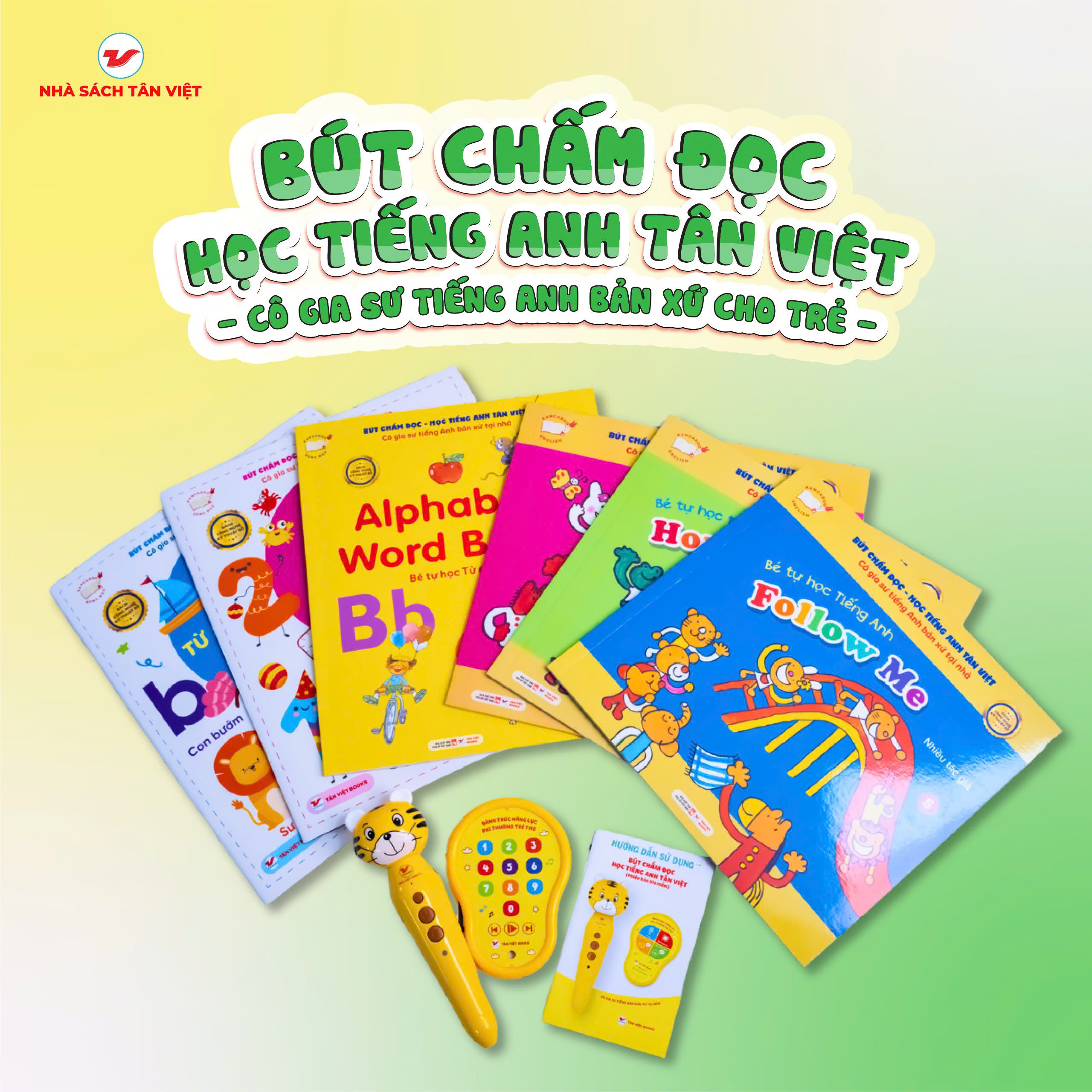 Bộ Bút Chấm Đọc-Học Tiếng Anh Tân Việt - Cô Gia Sư Tiếng Anh Bản Xứ Tại Nhà - Phiên Bản 6 Sách (Dành Cho Trẻ Từ 0 Đến 6 Tuổi) - Tặng Kèm Sách Playtime In English - Level 3 - Happy Snowman - Người Tuyết Hạnh Phúc