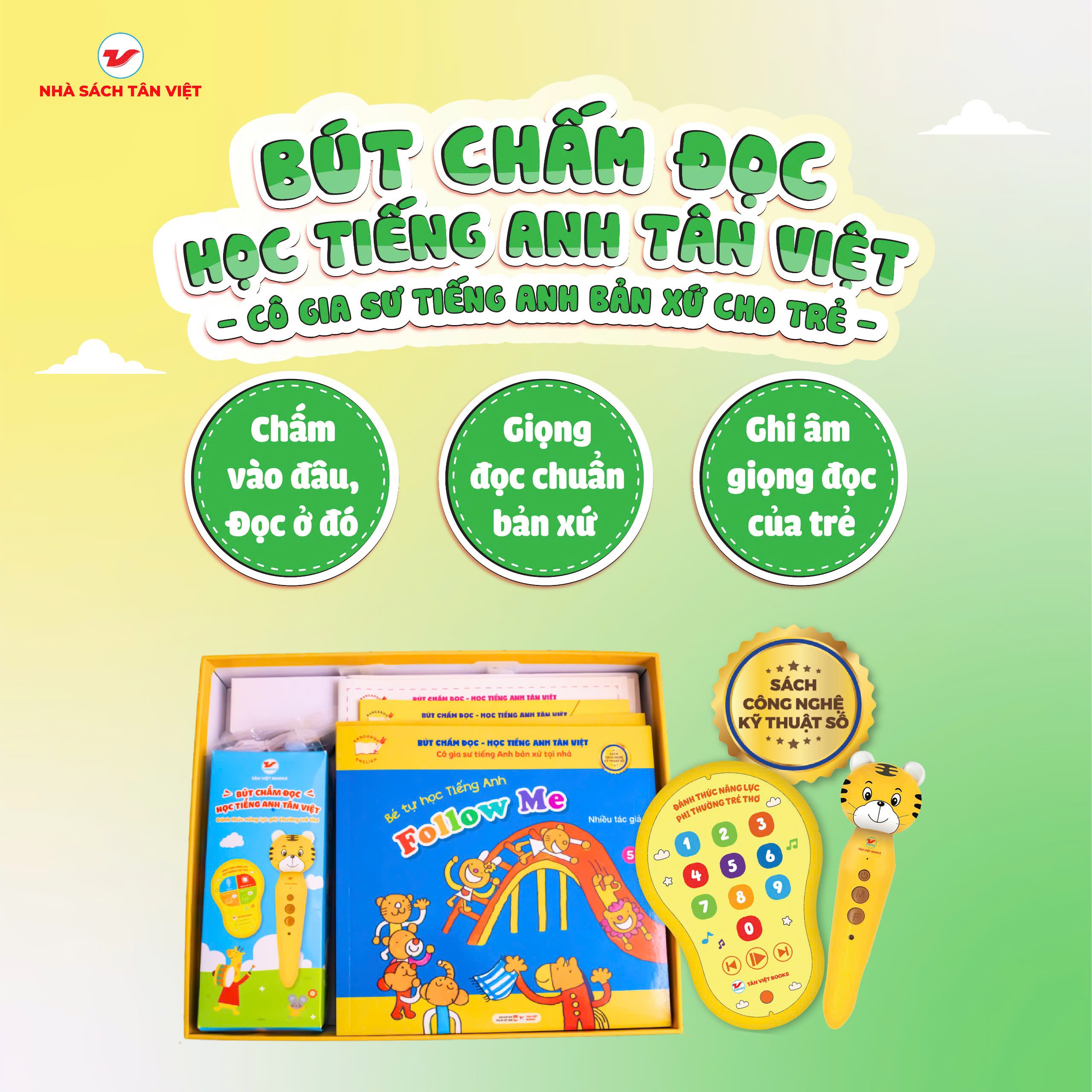 Bộ Bút Chấm Đọc-Học Tiếng Anh Tân Việt - Cô Gia Sư Tiếng Anh Bản Xứ Tại Nhà - Phiên Bản 6 Sách (Dành Cho Trẻ Từ 0 Đến 6 Tuổi) - Tặng Kèm Sách Playtime In English - Level 3 - Happy Snowman - Người Tuyết Hạnh Phúc