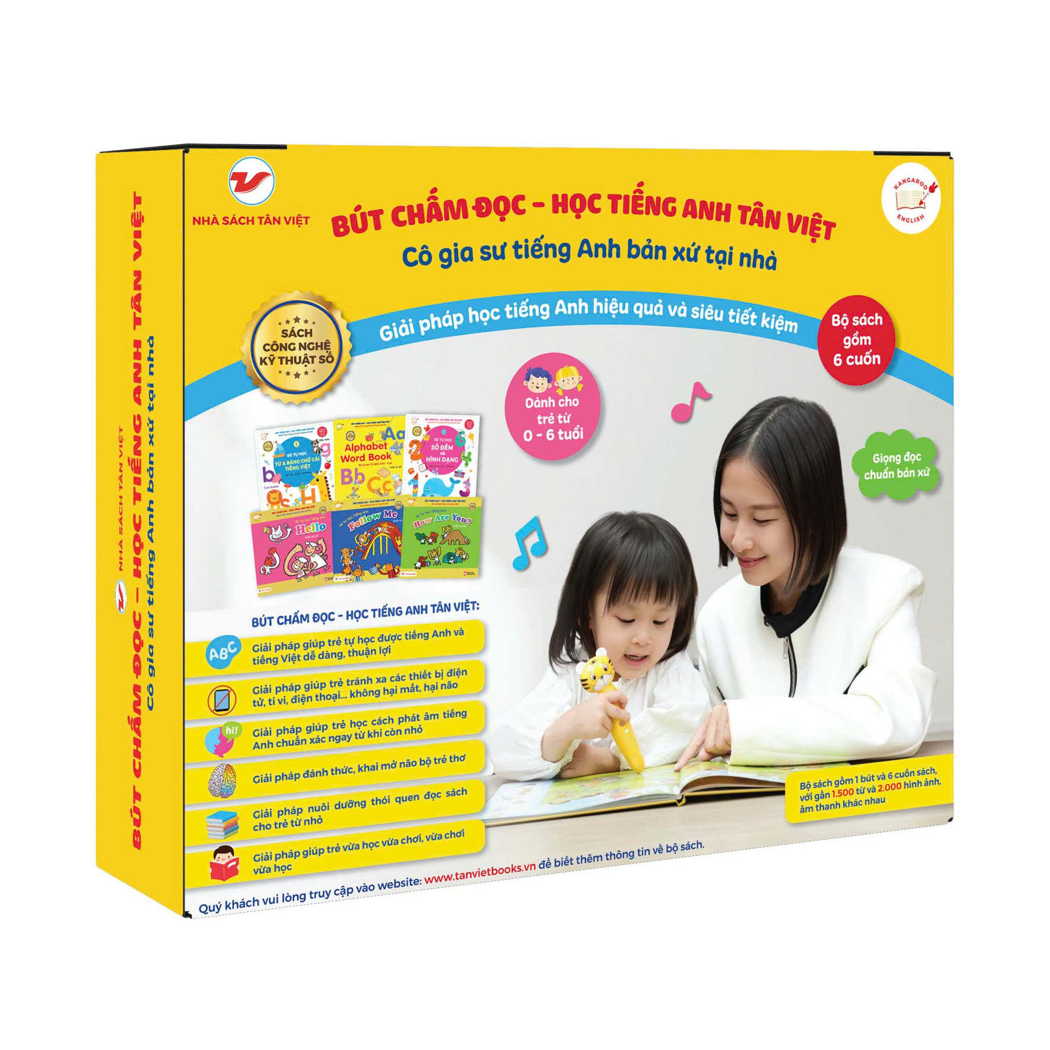 Bộ Bút Chấm Đọc-Học Tiếng Anh Tân Việt - Cô Gia Sư Tiếng Anh Bản Xứ Tại Nhà - Phiên Bản 6 Sách (Dành Cho Trẻ Từ 0 Đến 6 Tuổi) - Tặng Kèm Sách Playtime In English - Level 3 - Happy Snowman - Người Tuyết Hạnh Phúc