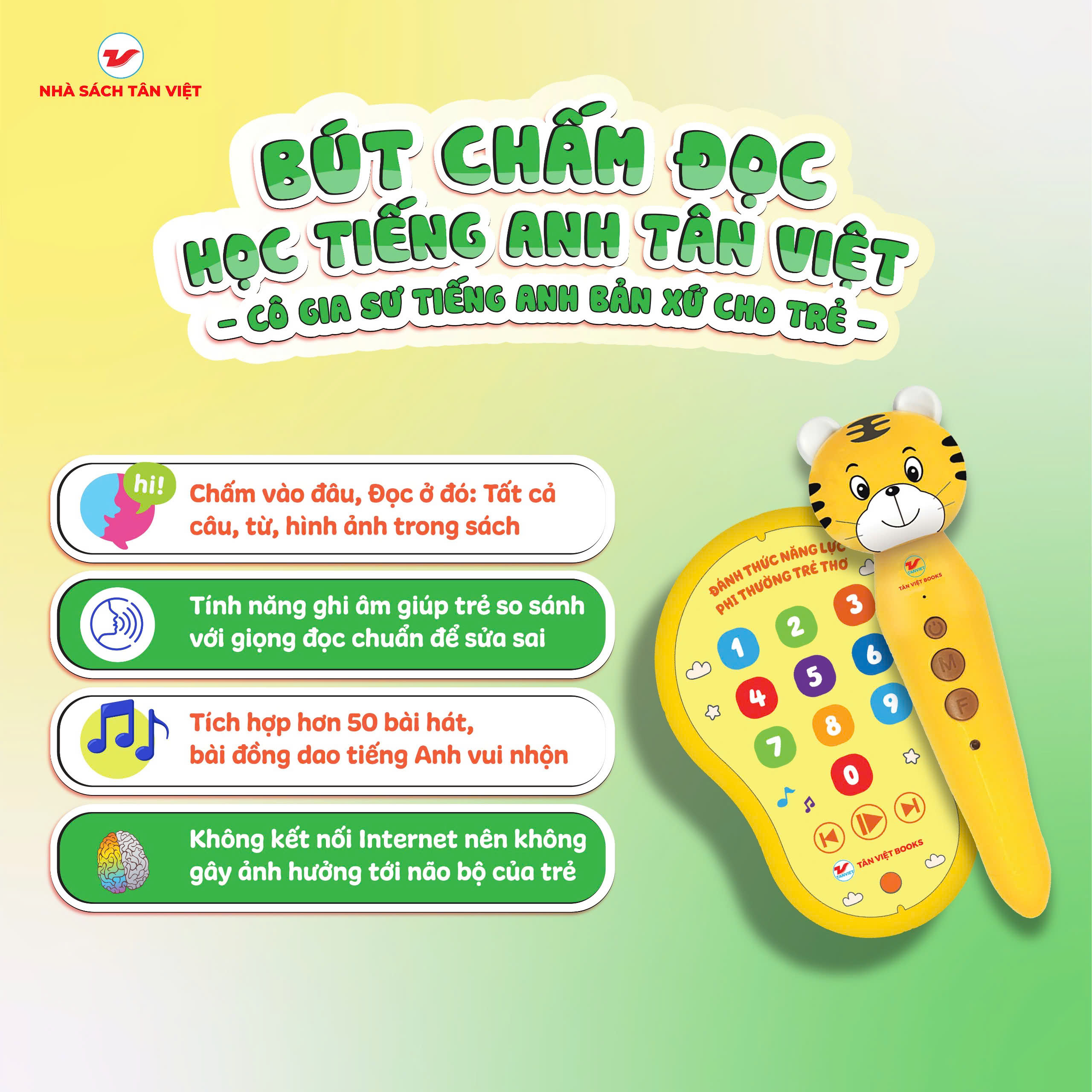 Bộ Bút Chấm Đọc-Học Tiếng Anh Tân Việt - Cô Gia Sư Tiếng Anh Bản Xứ Tại Nhà - Phiên Bản 6 Sách (Dành Cho Trẻ Từ 0 Đến 6 Tuổi) - Tặng Kèm Sách Playtime In English - Level 3 - Happy Snowman - Người Tuyết Hạnh Phúc