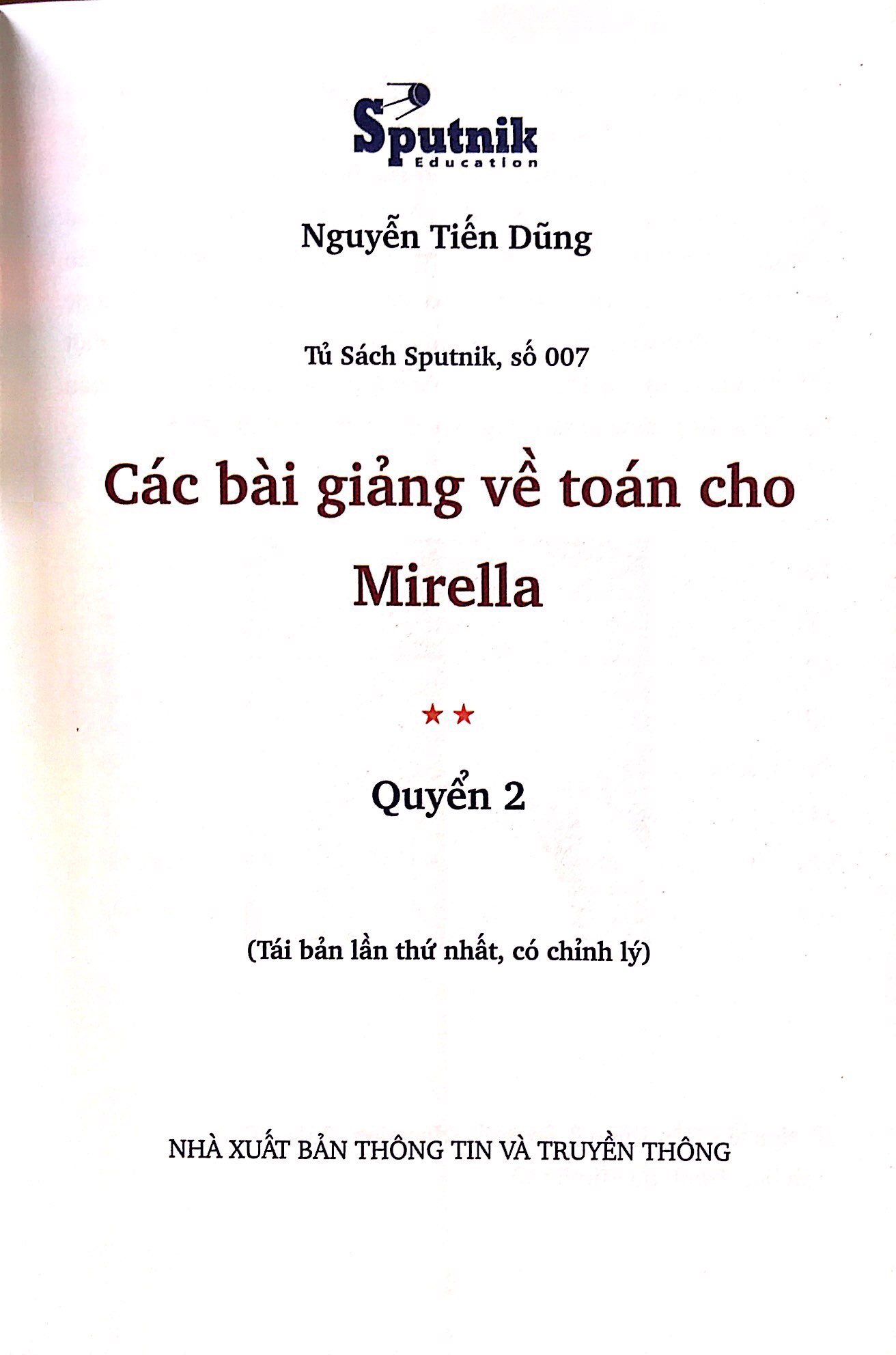 bộ các bài giảng về toán cho mirella quyển 2