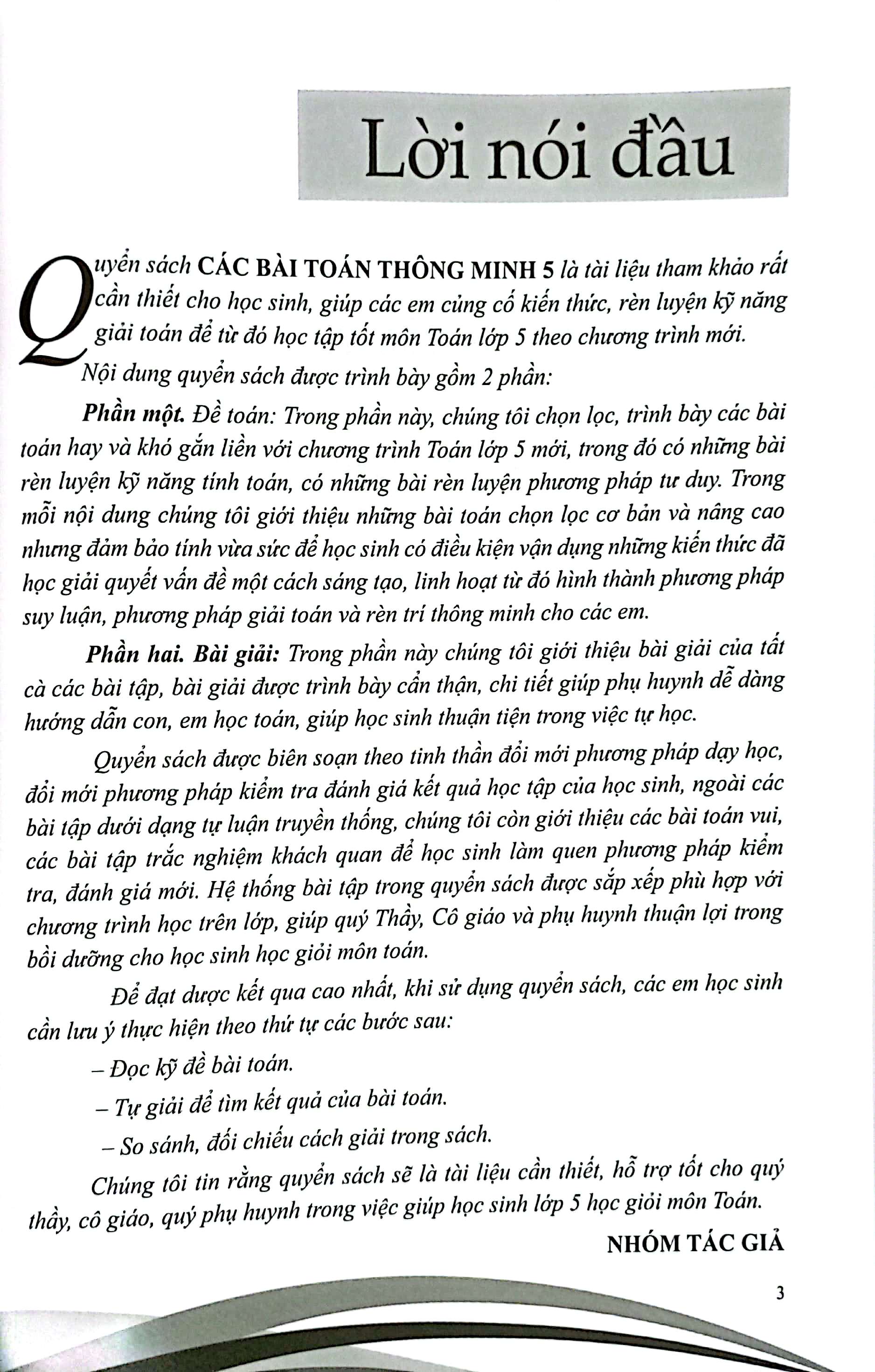 Bo
						
										
										Cac Bai Toan Thong Minh 5 (Bien Soan Theo Chuong Trinh Giao Duc Pho Thong Moi)
