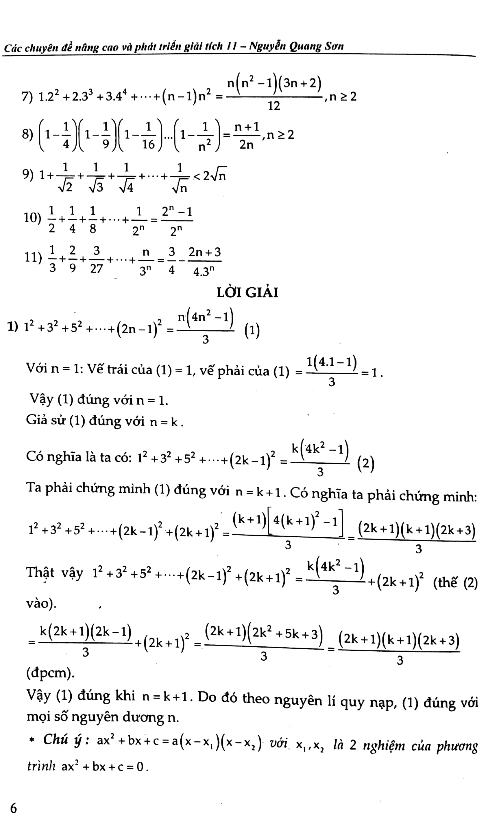 bộ các chuyên đề nâng cao và phát triển giải tích 11 - tập 2