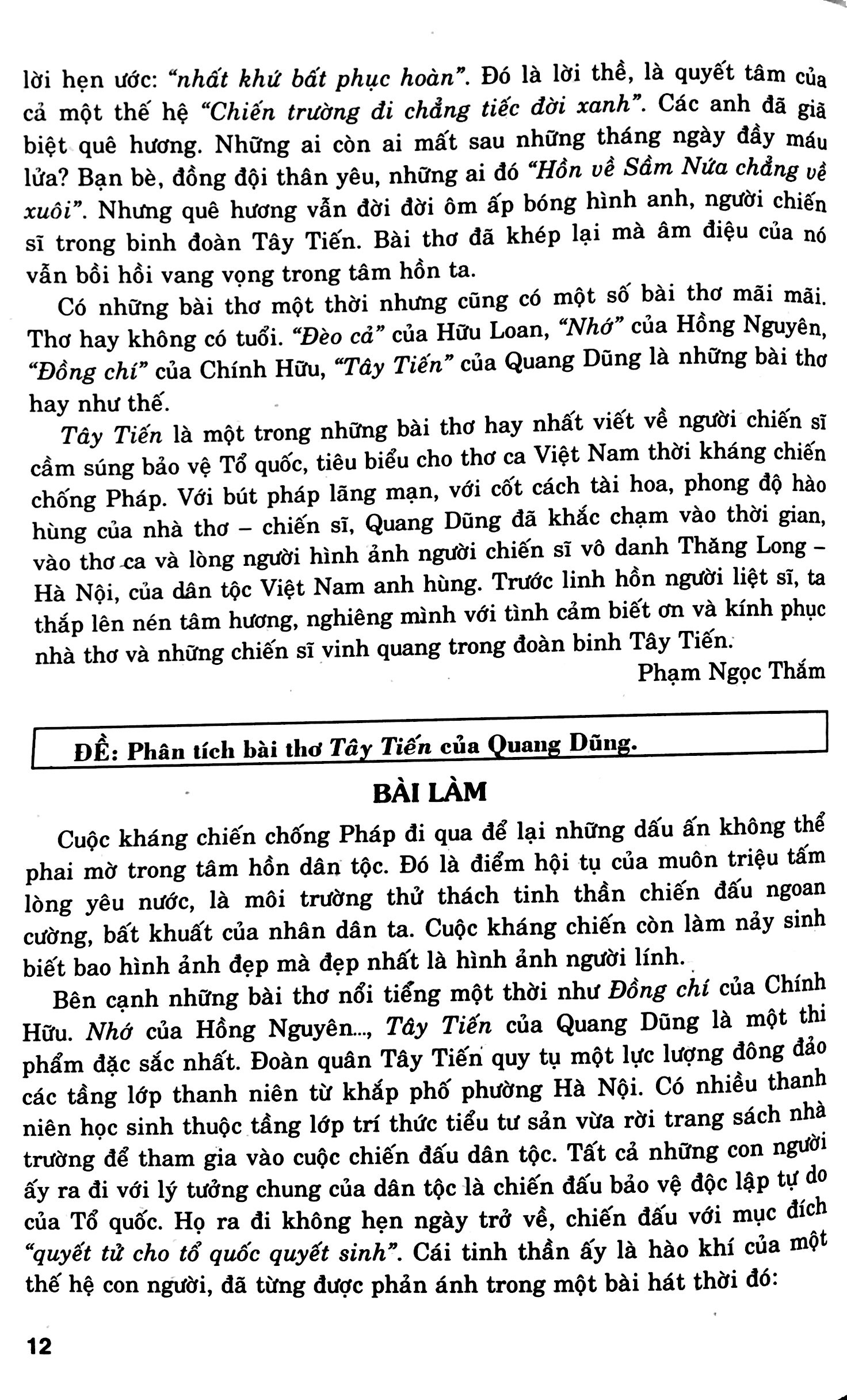 bộ các dạng tập làm văn 12
