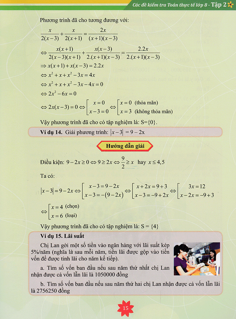 bộ các đề kiểm tra toán thực tế lớp 8 - tập 2