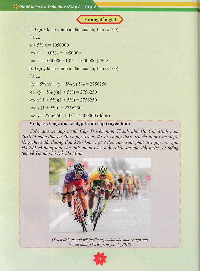 bộ các đề kiểm tra toán thực tế lớp 8 - tập 2