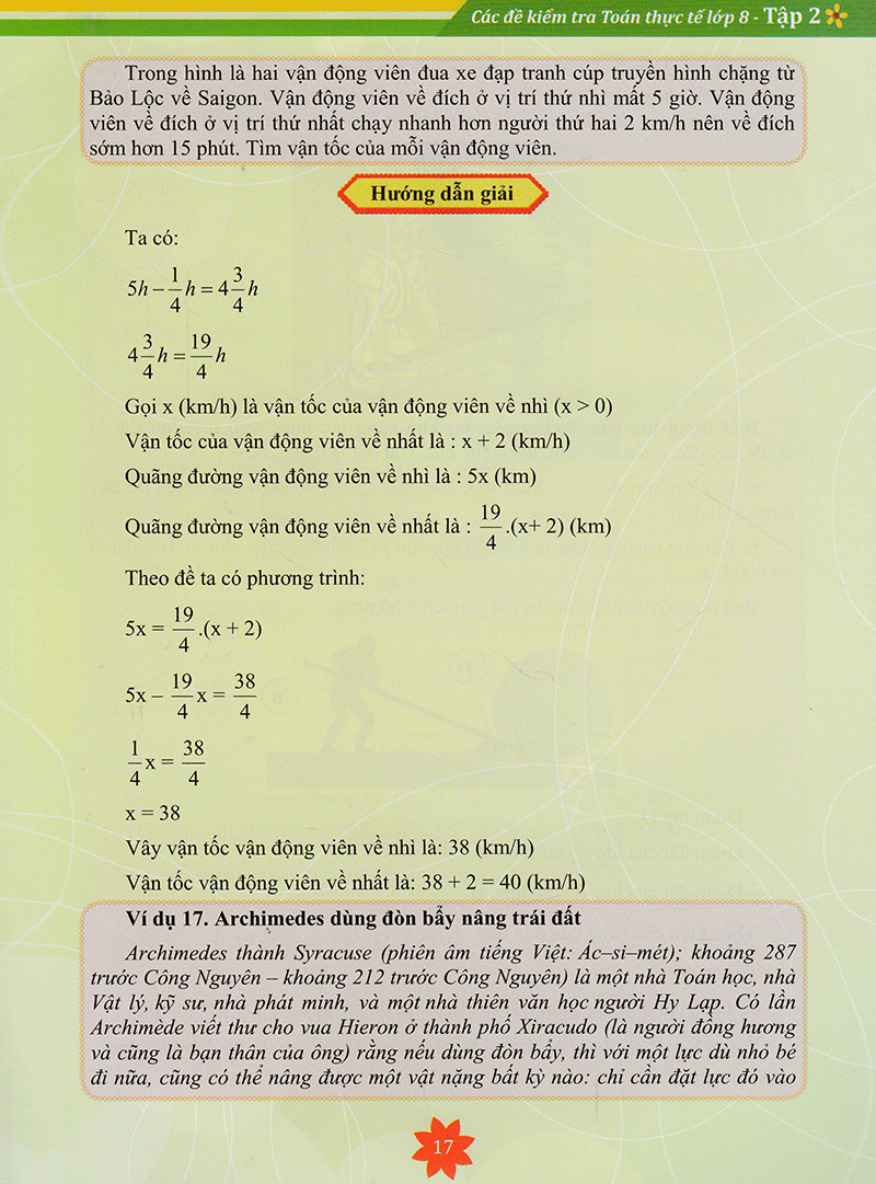bộ các đề kiểm tra toán thực tế lớp 8 - tập 2