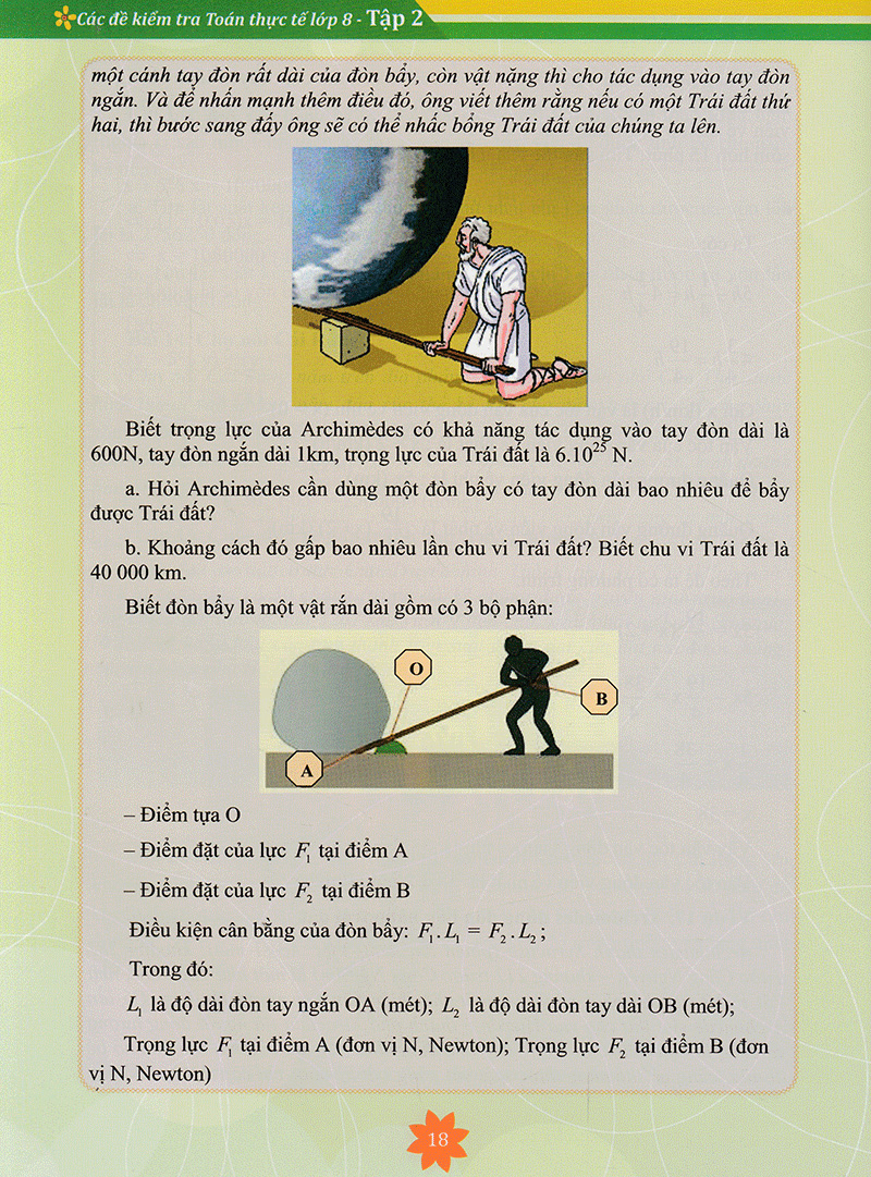 bộ các đề kiểm tra toán thực tế lớp 8 - tập 2