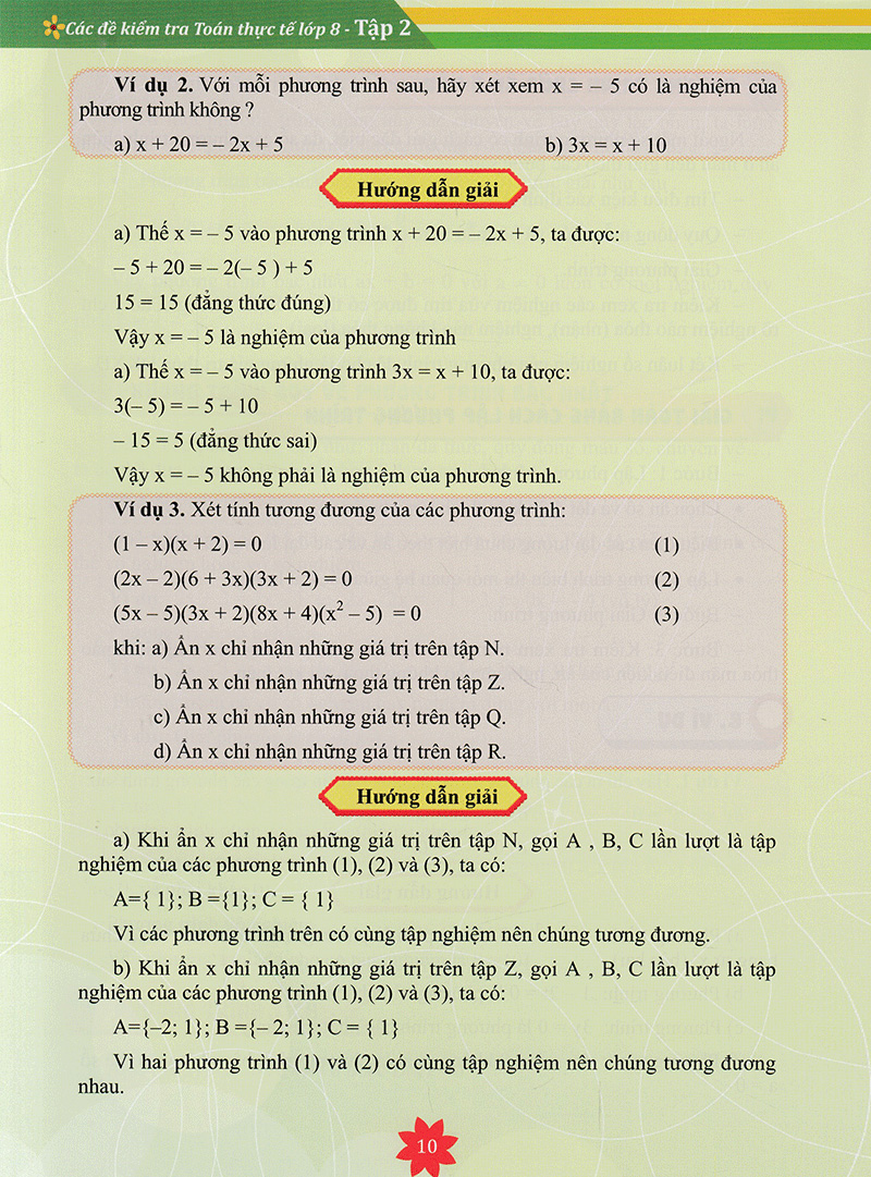 bộ các đề kiểm tra toán thực tế lớp 8 - tập 2