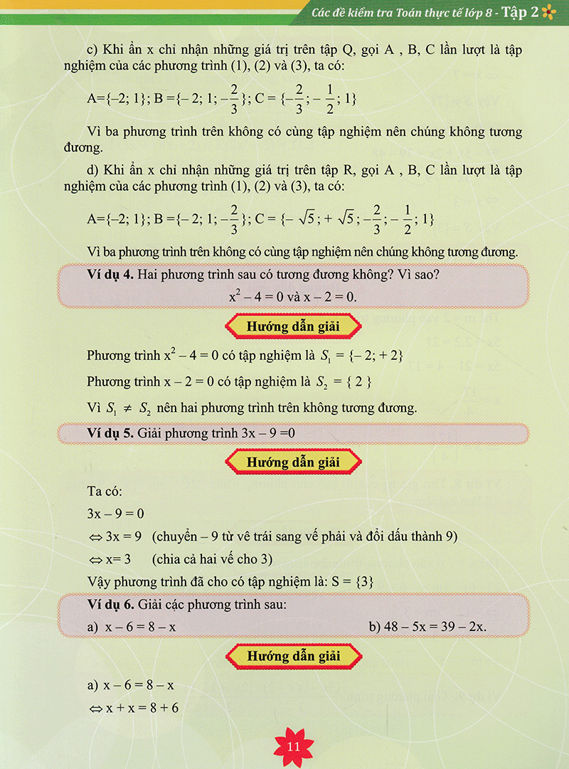 bộ các đề kiểm tra toán thực tế lớp 8 - tập 2