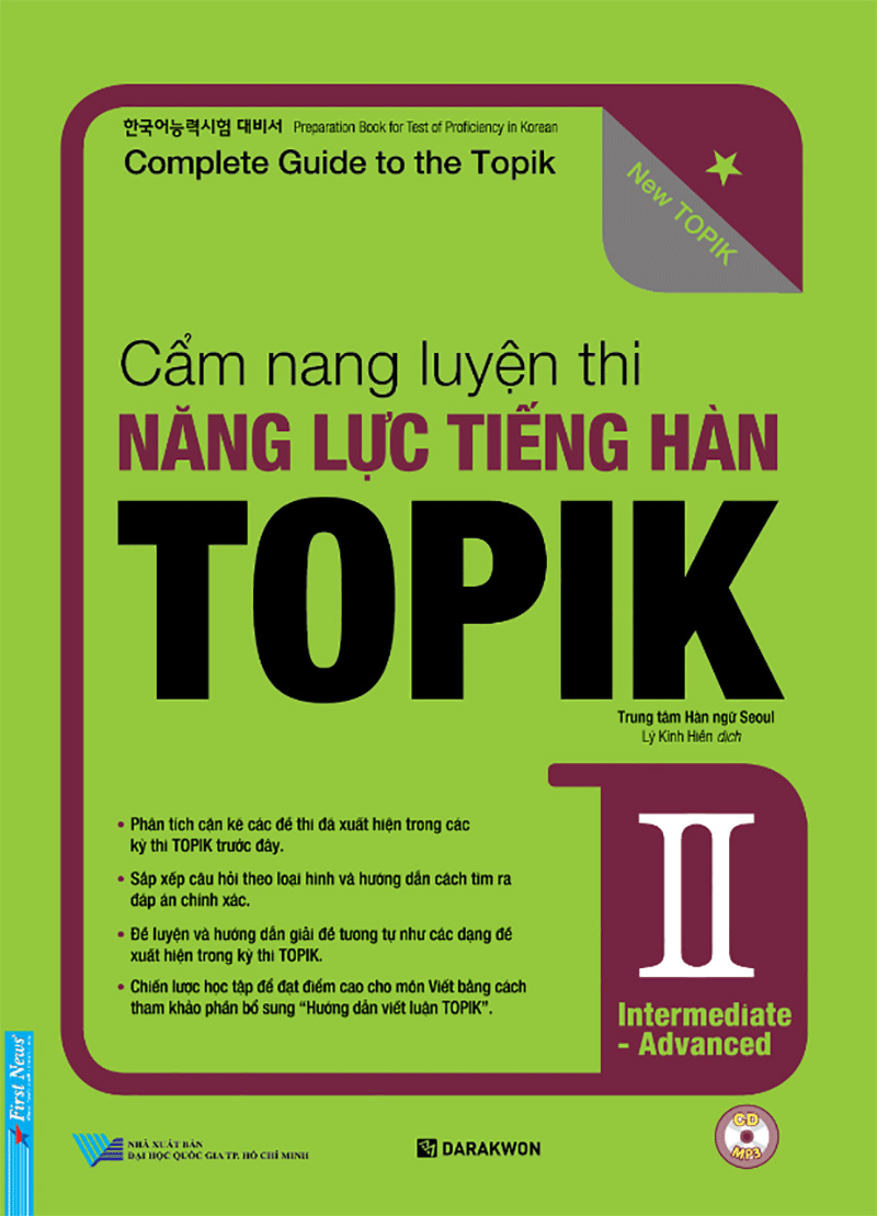 bộ cẩm nang luyện thi năng lực tiếng hàn topik ii intermediate - advanced