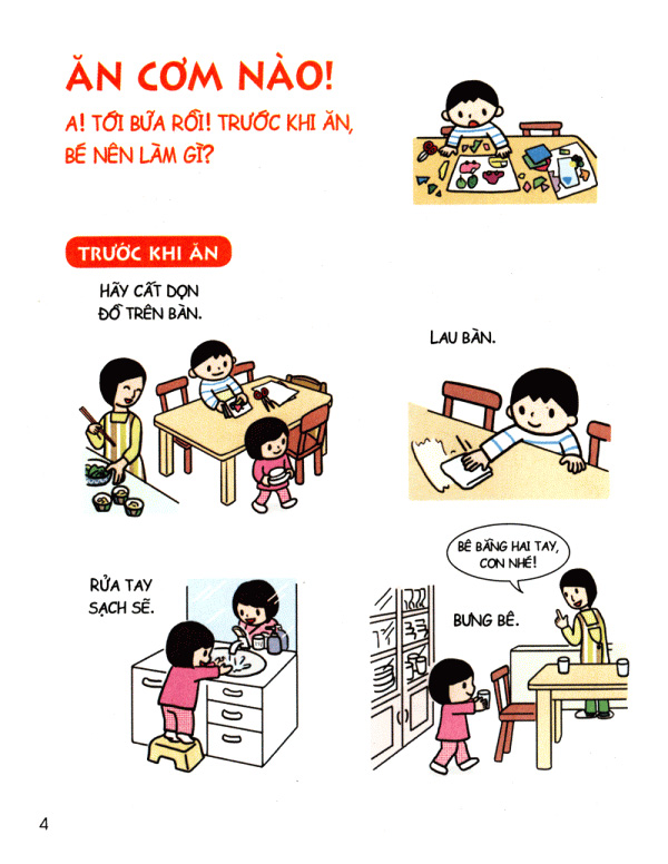 bộ cẩm nang sinh hoạt bằng tranh cho bé tập 2 - kĩ năng khi ăn uống (tái bản 2019)