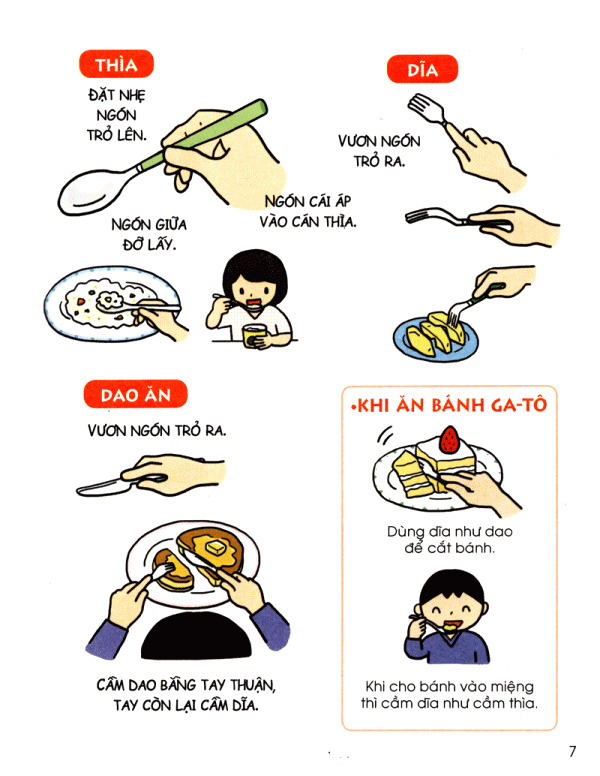 bộ cẩm nang sinh hoạt bằng tranh cho bé tập 2 - kĩ năng khi ăn uống (tái bản 2019)