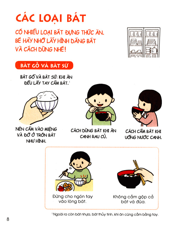 bộ cẩm nang sinh hoạt bằng tranh cho bé tập 2 - kĩ năng khi ăn uống (tái bản 2019)