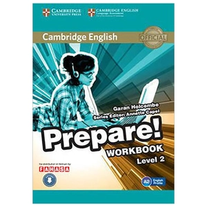bộ cambridge english prepare! level 2 workbook with audio - fahasa reprint