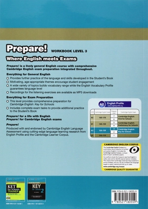 bộ cambridge english prepare! level 3 workbook with audio