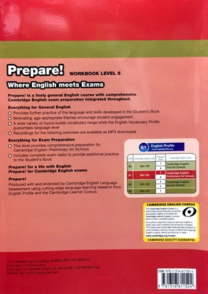bộ cambridge english prepare! level 5 workbook with audio - fahasa reprint