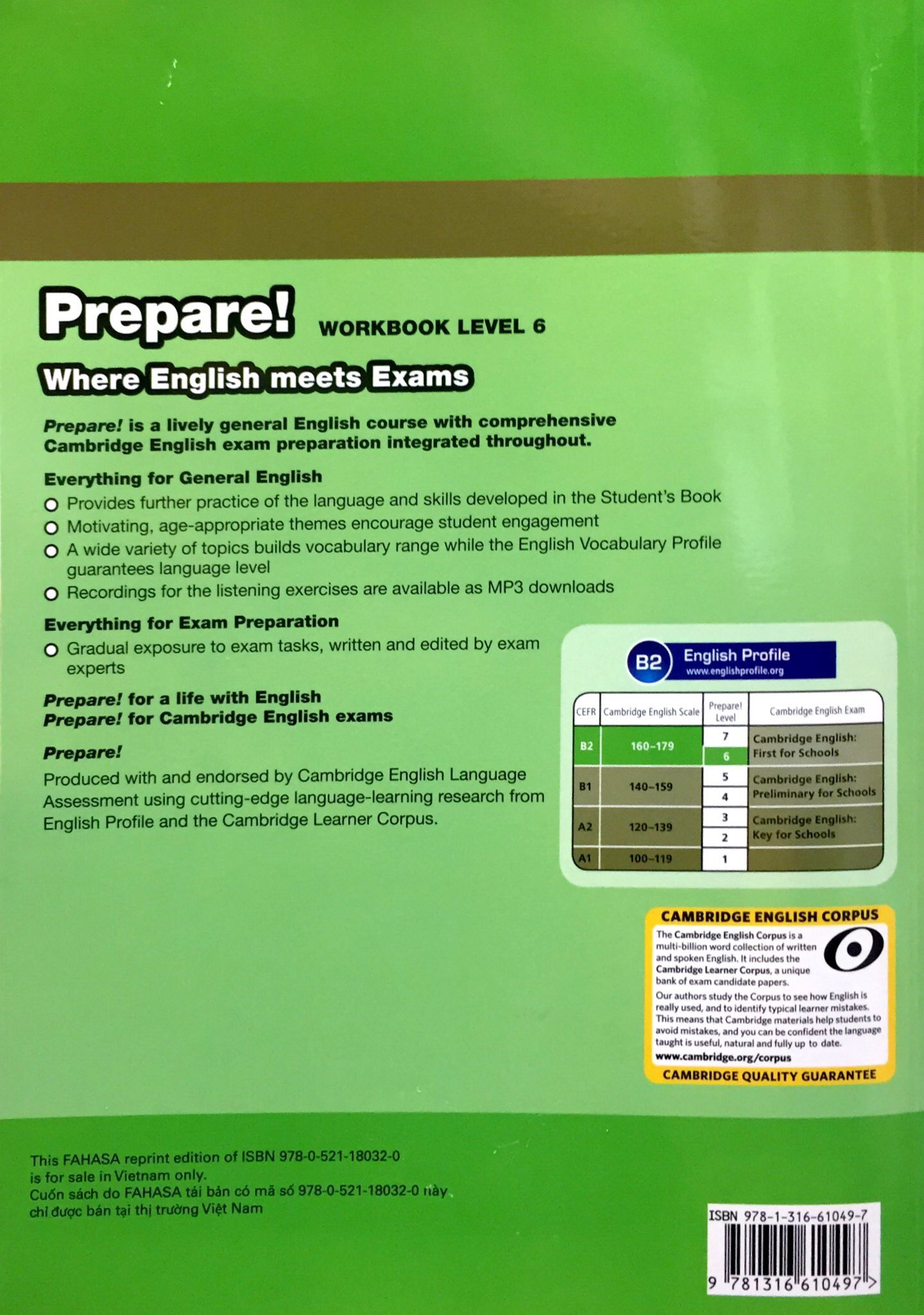 bộ cambridge english prepare! level 6 workbook with audio - fahasa reprint