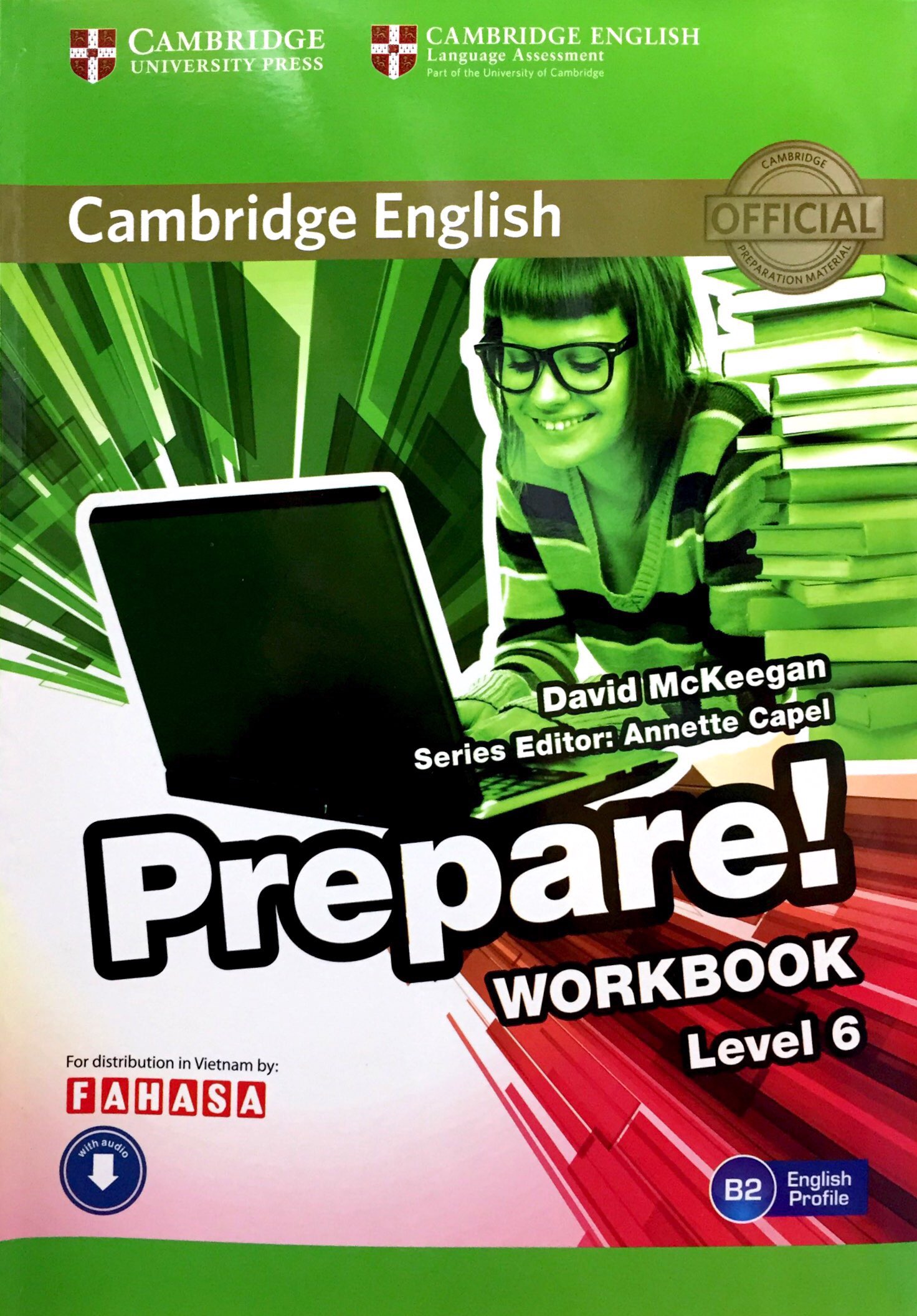 bộ cambridge english prepare! level 6 workbook with audio - fahasa reprint