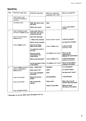 bộ cambridge english starters 1 for revised exam from 2018 ans booklet