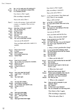 bộ cambridge english starters 1 for revised exam from 2018 ans booklet