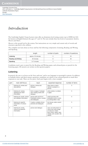 bộ cambridge english young learners 2 for revised exam from 2018 movers answer booklet: authentic examination papers