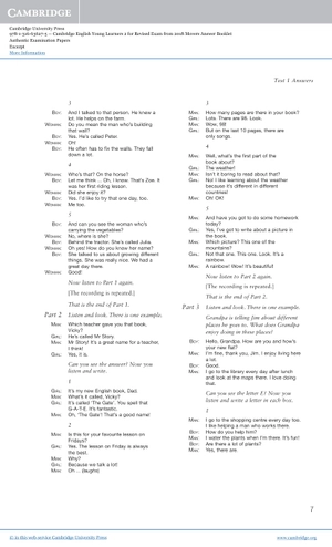 bộ cambridge english young learners 2 for revised exam from 2018 movers answer booklet: authentic examination papers