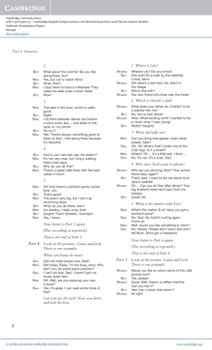 bộ cambridge english young learners 2 for revised exam from 2018 movers answer booklet: authentic examination papers