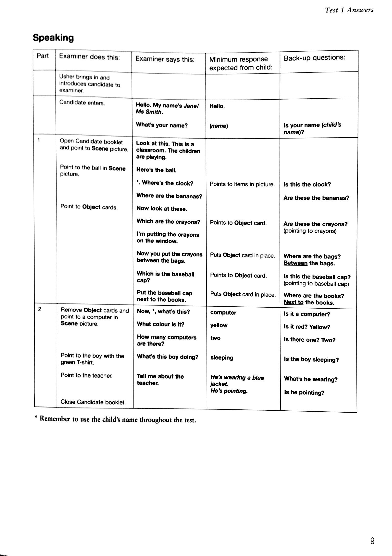 bộ cambridge english young learners 2 for revised exam from 2018 starters answer booklet: authentic examination papers