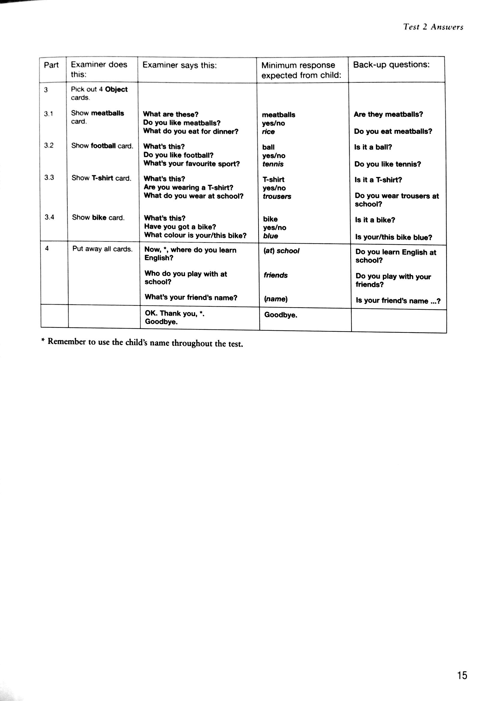 bộ cambridge english young learners 2 for revised exam from 2018 starters answer booklet: authentic examination papers