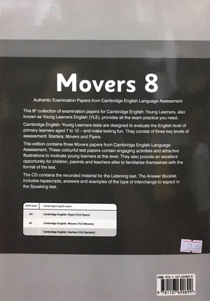 bộ cambridge english young learners 8 movers answer booklet