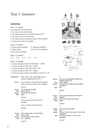 bộ cambridge english young learners 8 starters
