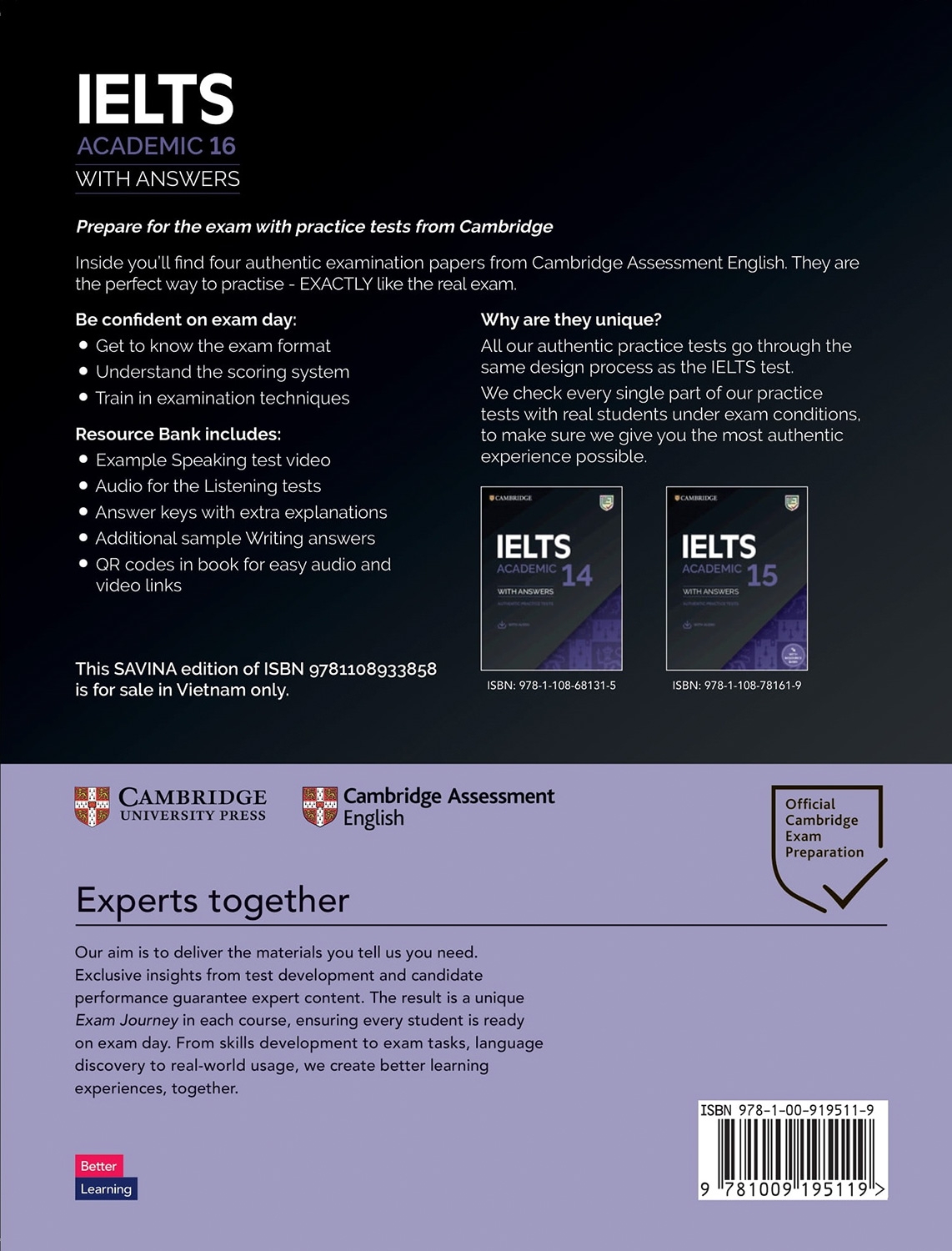 bộ cambridge ielts 16 academic with answers (savina) (kèm audio)
