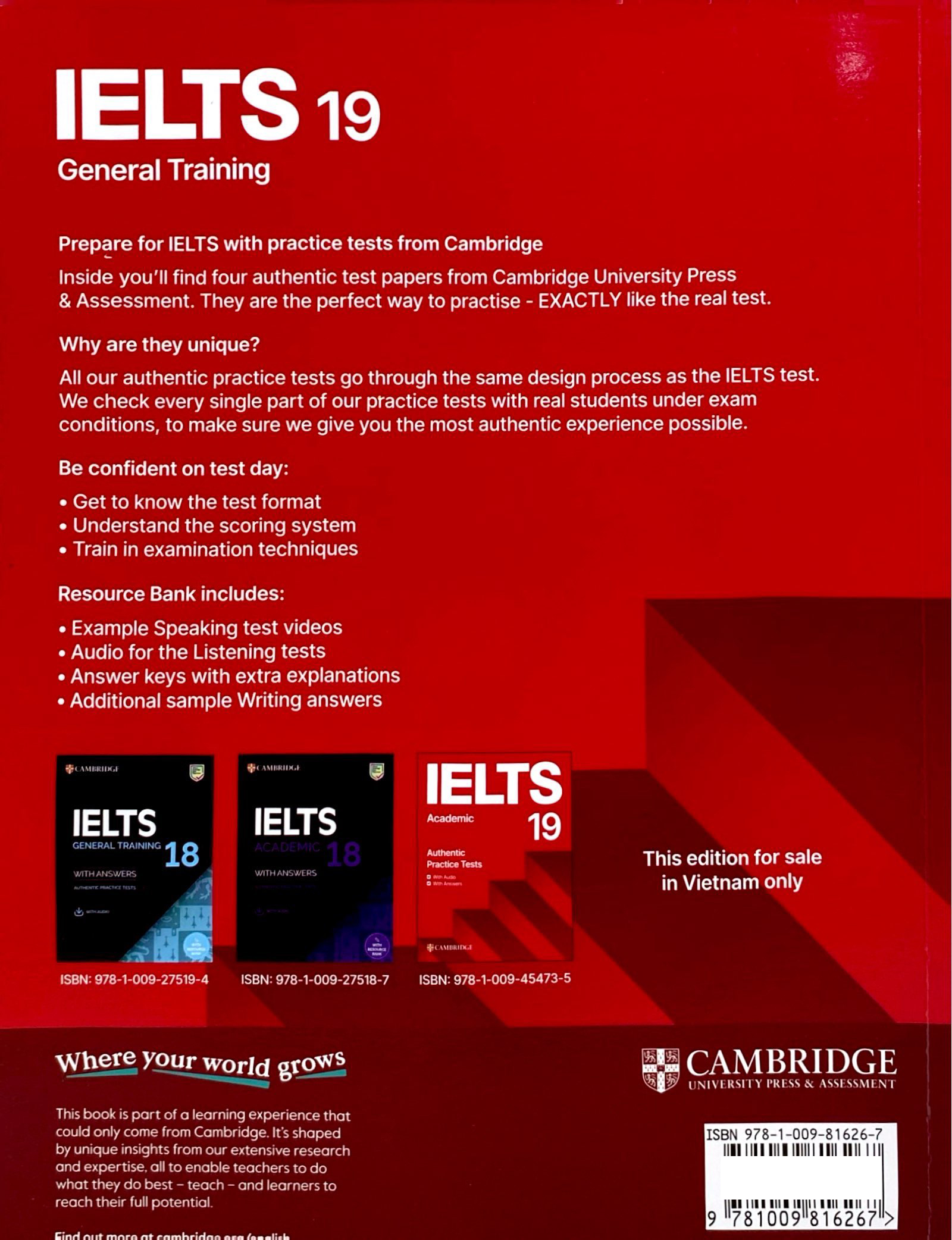 Bo
						
										
										Cambridge IELTS 19 - General Training - Authentic Pratice Tests