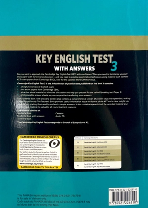 bộ cambridge key english test 3 with answers fahasa reprint edition