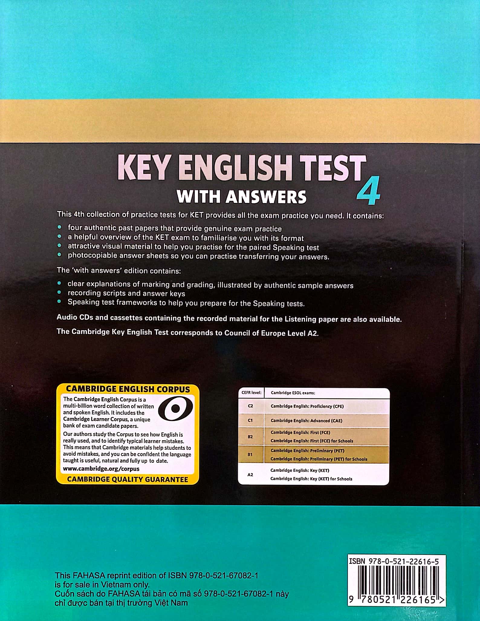 bộ cambridge key english test 4 with answers fahasa reprint edition